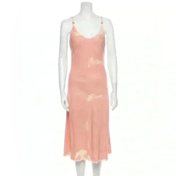 MOTHER 100% cotton tie dye pink midi dress - Picture 1 of 4